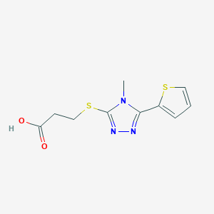 3-[(4-methyl-5-thiophen-2-yl-1,2,4-triazol-3-yl)sulfanyl]propanoic Acid