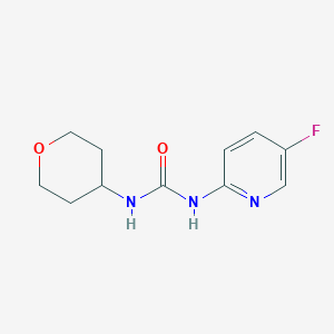 molecular formula C11H14FN3O2 B2790308 3-(5-Fluoropyridin-2-yl)-1-(oxan-4-yl)urea CAS No. 2327062-26-8