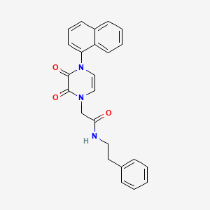 2-(4-(naphthalen-1-yl)-2,3-dioxo-3,4-dihydropyrazin-1(2H)-yl)-N-phenethylacetamide