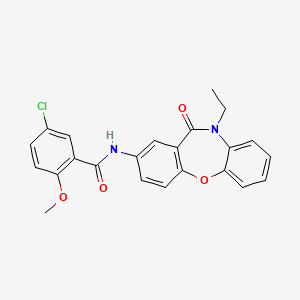 5-chloro-N-(10-ethyl-11-oxo-10,11-dihydrodibenzo[b,f][1,4]oxazepin-2-yl)-2-methoxybenzamide