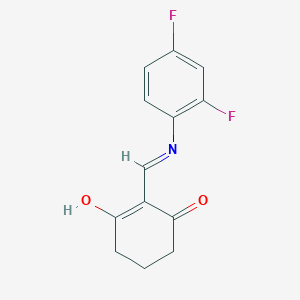 molecular formula C13H11F2NO2 B2790364 2-(((2,4-Difluorophenyl)amino)methylene)cyclohexane-1,3-dione CAS No. 1022609-79-5