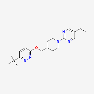 B2790366 2-[4-[(6-Tert-butylpyridazin-3-yl)oxymethyl]piperidin-1-yl]-5-ethylpyrimidine CAS No. 2379978-79-5