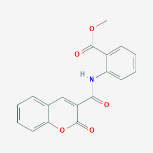 molecular formula C18H13NO5 B2790393 methyl 2-(2-oxo-2H-chromene-3-amido)benzoate CAS No. 150711-89-0