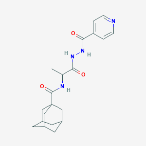 molecular formula C20H26N4O3 B2790394 N-{1-oxo-1-[(pyridin-4-yl)formohydrazido]propan-2-yl}adamantane-1-carboxamide CAS No. 1008184-56-2