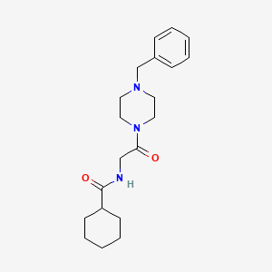 N-(2-(4-benzylpiperazin-1-yl)-2-oxoethyl)cyclohexanecarboxamide