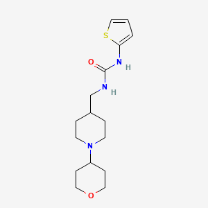 molecular formula C16H25N3O2S B2790403 1-{[1-(oxan-4-yl)piperidin-4-yl]methyl}-3-(thiophen-2-yl)urea CAS No. 2034240-69-0