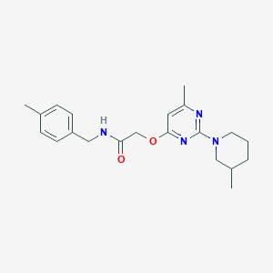N-(4-methylbenzyl)-2-{[6-methyl-2-(3-methylpiperidin-1-yl)pyrimidin-4-yl]oxy}acetamide