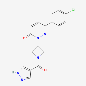 6-(4-Chlorophenyl)-2-[1-(1H-pyrazole-4-carbonyl)azetidin-3-yl]pyridazin-3-one