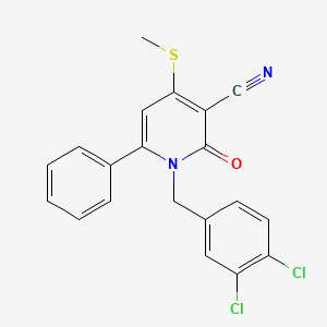 1-(3,4-Dichlorobenzyl)-4-(methylsulfanyl)-2-oxo-6-phenyl-1,2-dihydro-3-pyridinecarbonitrile