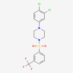 1-(3,4-Dichlorophenyl)-4-[3-(trifluoromethyl)phenyl]sulfonylpiperazine