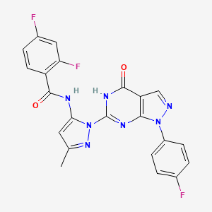2,4-difluoro-N-(1-(1-(4-fluorophenyl)-4-oxo-4,5-dihydro-1H-pyrazolo[3,4-d]pyrimidin-6-yl)-3-methyl-1H-pyrazol-5-yl)benzamide