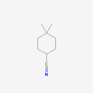 molecular formula C9H15N B2790420 4,4-Dimethylcyclohexane-1-carbonitrile CAS No. 25186-25-8