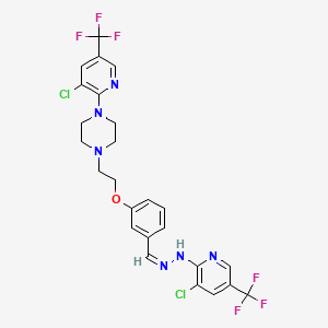 3-(2-{4-[3-chloro-5-(trifluoromethyl)-2-pyridinyl]piperazino}ethoxy)benzenecarbaldehyde N-[3-chloro-5-(trifluoromethyl)-2-pyridinyl]hydrazone