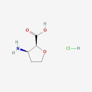 (2S,3R)-3-Aminooxolane-2-carboxylic acid;hydrochloride