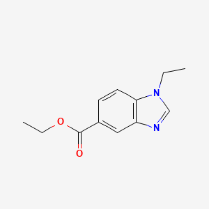 molecular formula C12H14N2O2 B2790455 Ethyl 1-ethyl-1,3-benzodiazole-5-carboxylate CAS No. 1354408-65-3
