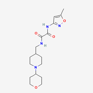 molecular formula C17H26N4O4 B2790460 N-(5-methyl-1,2-oxazol-3-yl)-N'-{[1-(oxan-4-yl)piperidin-4-yl]methyl}ethanediamide CAS No. 2034509-34-5