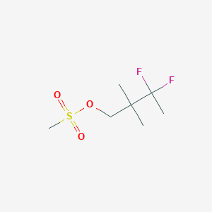 molecular formula C7H14F2O3S B2790472 3,3-Difluoro-2,2-dimethylbutyl methanesulfonate CAS No. 2031268-93-4