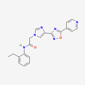 molecular formula C20H18N6O2 B2790492 N-(2-ethylphenyl)-2-{4-[5-(pyridin-4-yl)-1,2,4-oxadiazol-3-yl]-1H-imidazol-1-yl}acetamide CAS No. 1251597-60-0