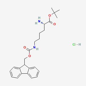B2790504 (S)-tert-Butyl 6-((((9H-fluoren-9-yl)methoxy)carbonyl)amino)-2-aminohexanoate hydrochloride CAS No. 330795-57-8