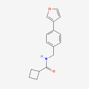molecular formula C16H17NO2 B2790539 N-(4-(furan-3-yl)benzyl)cyclobutanecarboxamide CAS No. 2034350-17-7
