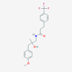 molecular formula C21H24F3NO3 B2790583 N-[2-hydroxy-3-(4-methoxyphenyl)-2-methylpropyl]-3-[4-(trifluoromethyl)phenyl]propanamide CAS No. 1795442-70-4
