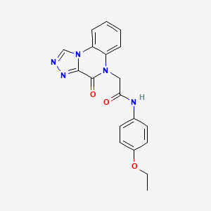 molecular formula C19H17N5O3 B2790595 N-(4-ethoxyphenyl)-2-{4-oxo-4H,5H-[1,2,4]triazolo[4,3-a]quinoxalin-5-yl}acetamide CAS No. 1359219-35-4