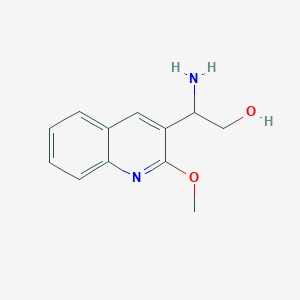 molecular formula C12H14N2O2 B2790652 2-Amino-2-(2-methoxyquinolin-3-yl)ethanol CAS No. 1823708-33-3