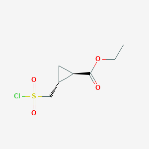 Ethyl (1R,2R)-2-(chlorosulfonylmethyl)cyclopropane-1-carboxylate