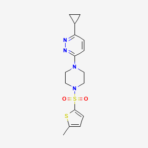 3-Cyclopropyl-6-(4-((5-methylthiophen-2-yl)sulfonyl)piperazin-1-yl)pyridazine