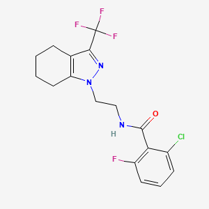 2-chloro-6-fluoro-N-(2-(3-(trifluoromethyl)-4,5,6,7-tetrahydro-1H-indazol-1-yl)ethyl)benzamide