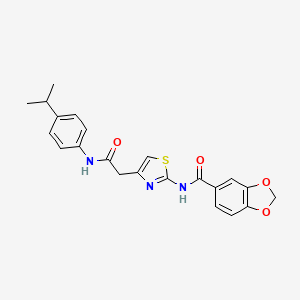 N-(4-(2-((4-isopropylphenyl)amino)-2-oxoethyl)thiazol-2-yl)benzo[d][1,3]dioxole-5-carboxamide