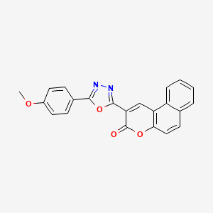 molecular formula C22H14N2O4 B2790711 2-[5-(4-methoxyphenyl)-1,3,4-oxadiazol-2-yl]-3H-benzo[f]chromen-3-one CAS No. 252551-76-1