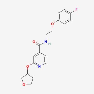 molecular formula C18H19FN2O4 B2790778 N-[2-(4-fluorophenoxy)ethyl]-2-(oxolan-3-yloxy)pyridine-4-carboxamide CAS No. 2034388-05-9