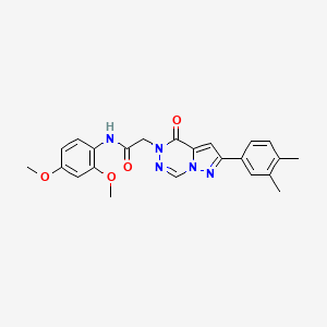 molecular formula C23H23N5O4 B2790815 N-(2,4-dimethoxyphenyl)-2-(8-(3,4-dimethylphenyl)-(oxo)pyrazolo[1,5-d][1,2,4]triazin-1-yl)acetamide CAS No. 1021020-61-0