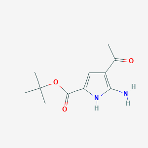molecular formula C11H16N2O3 B2790819 Tert-butyl 4-acetyl-5-amino-1H-pyrrole-2-carboxylate CAS No. 2248352-49-8