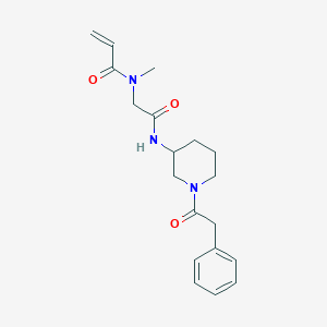 molecular formula C19H25N3O3 B2790842 N-Methyl-N-[2-oxo-2-[[1-(2-phenylacetyl)piperidin-3-yl]amino]ethyl]prop-2-enamide CAS No. 2198982-00-0