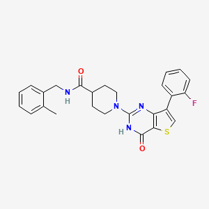 1-[7-(2-fluorophenyl)-4-oxo-3,4-dihydrothieno[3,2-d]pyrimidin-2-yl]-N-(2-methylbenzyl)piperidine-4-carboxamide