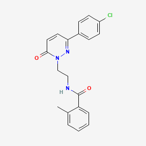 N-(2-(3-(4-chlorophenyl)-6-oxopyridazin-1(6H)-yl)ethyl)-2-methylbenzamide