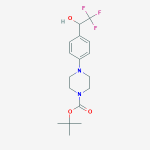 Tert-butyl 4-[4-(2,2,2-trifluoro-1-hydroxyethyl)phenyl]piperazine-1-carboxylate