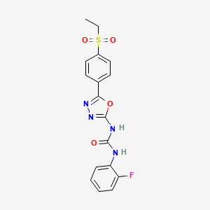 1-(5-(4-(Ethylsulfonyl)phenyl)-1,3,4-oxadiazol-2-yl)-3-(2-fluorophenyl)urea