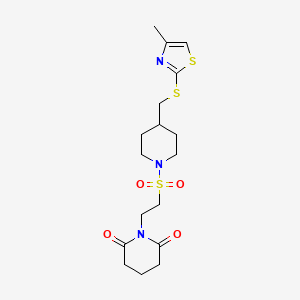 1-(2-((4-(((4-Methylthiazol-2-yl)thio)methyl)piperidin-1-yl)sulfonyl)ethyl)piperidine-2,6-dione