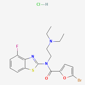 5-bromo-N-(2-(diethylamino)ethyl)-N-(4-fluorobenzo[d]thiazol-2-yl)furan-2-carboxamide hydrochloride