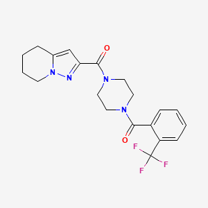 (4,5,6,7-Tetrahydropyrazolo[1,5-a]pyridin-2-yl)(4-(2-(trifluoromethyl)benzoyl)piperazin-1-yl)methanone