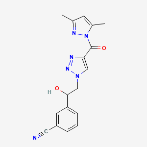 3-(2-{4-[(3,5-dimethyl-1H-pyrazol-1-yl)carbonyl]-1H-1,2,3-triazol-1-yl}-1-hydroxyethyl)benzonitrile
