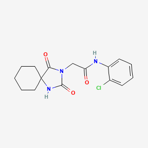 N-(2-chlorophenyl)-2-(2,4-dioxo-1,3-diazaspiro[4.5]dec-3-yl)acetamide
