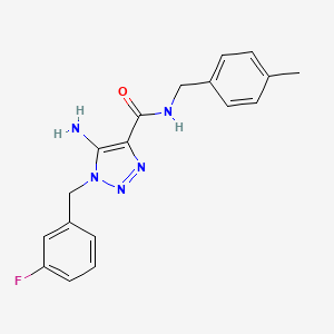 5-amino-1-(3-fluorobenzyl)-N-(4-methylbenzyl)-1H-1,2,3-triazole-4-carboxamide