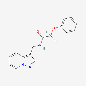 2-phenoxy-N-(pyrazolo[1,5-a]pyridin-3-ylmethyl)propanamide
