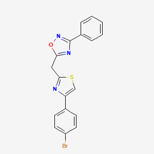 5-((4-(4-Bromophenyl)thiazol-2-yl)methyl)-3-phenyl-1,2,4-oxadiazole