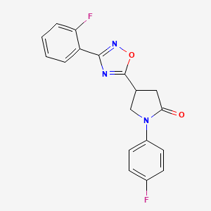 1-(4-Fluorophenyl)-4-(3-(2-fluorophenyl)-1,2,4-oxadiazol-5-yl)pyrrolidin-2-one