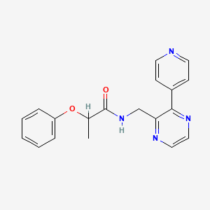 2-phenoxy-N-{[3-(pyridin-4-yl)pyrazin-2-yl]methyl}propanamide
